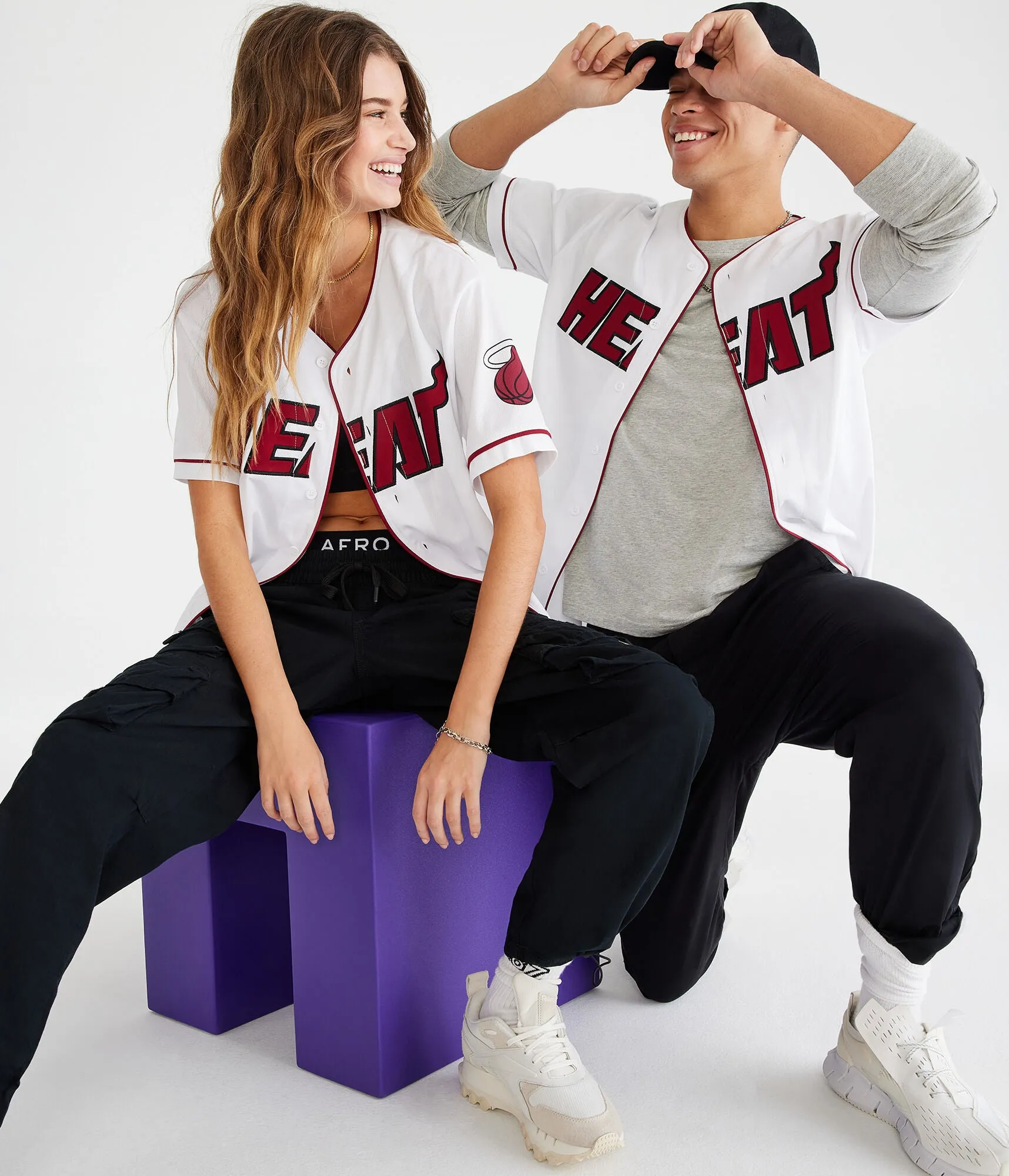 Aeropostale Herren Miami Heat Top - Größe M - Polyester - Teen Mode & Bekleidung Weiß Aeropostale