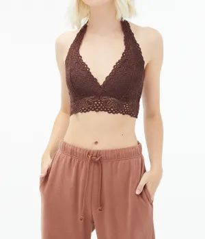 Aeropostale Damen-Spitzen-Halter-Bralette - Dunkelviolett - Größe XS - Nylon - Teen-Mode & Bekleidung Lila Leidenschaft Aeropostale