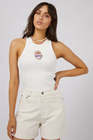 All About Eve Kleidung Daria Rippen Baby-Top | Vintage Weiß