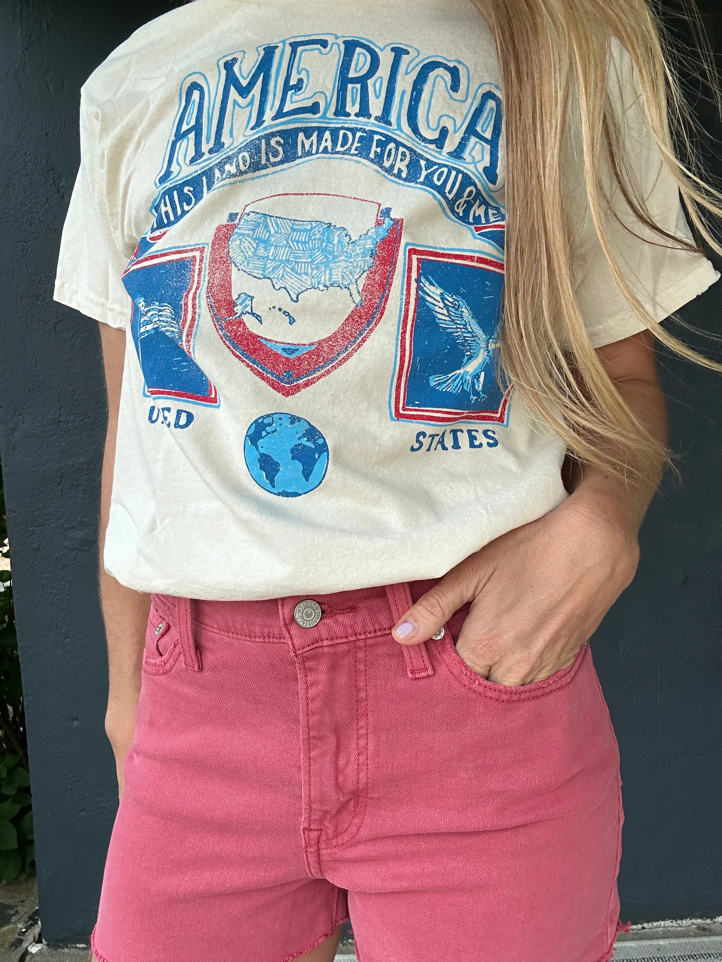 Amerika Patch Secondhand T-Shirt