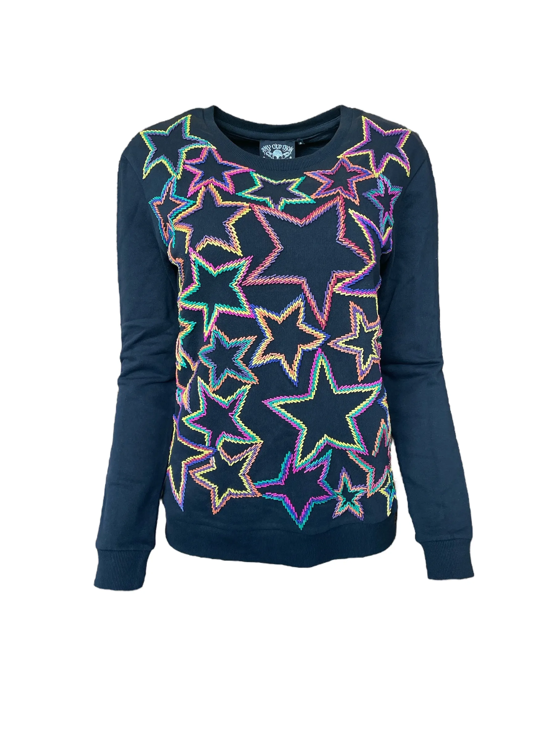 Any Old Iron Sweatshirt in leuchtenden Farben mit Sternmotiv