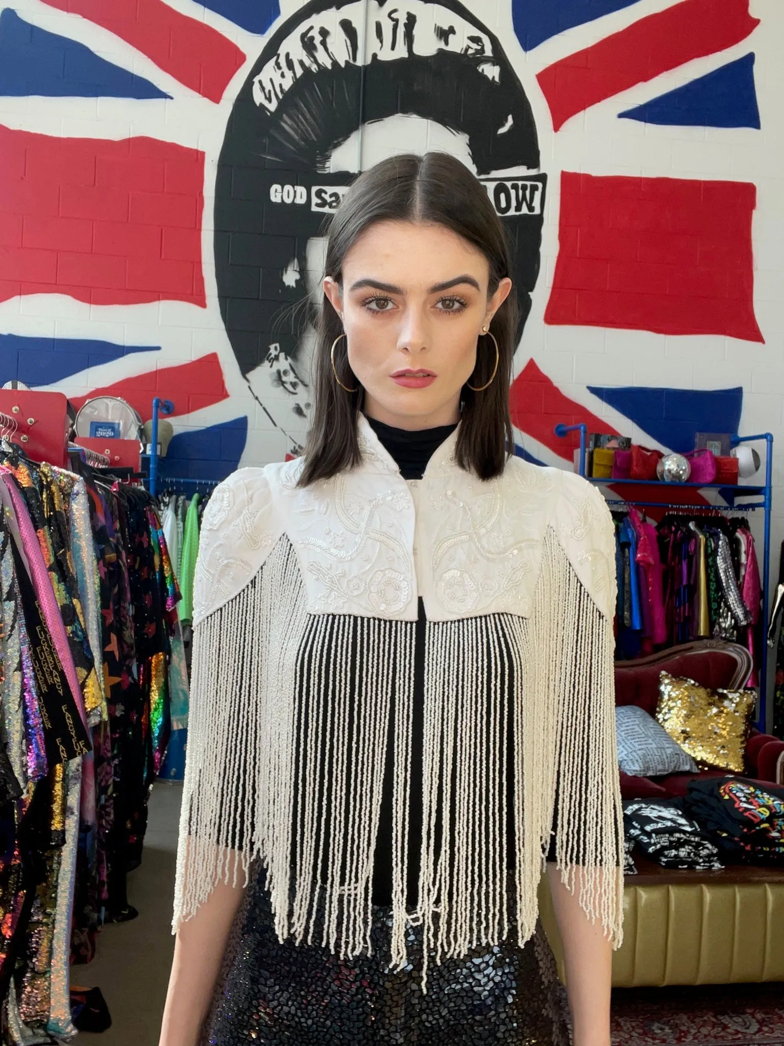 Any Old Iron Weißes Vintage Shrug