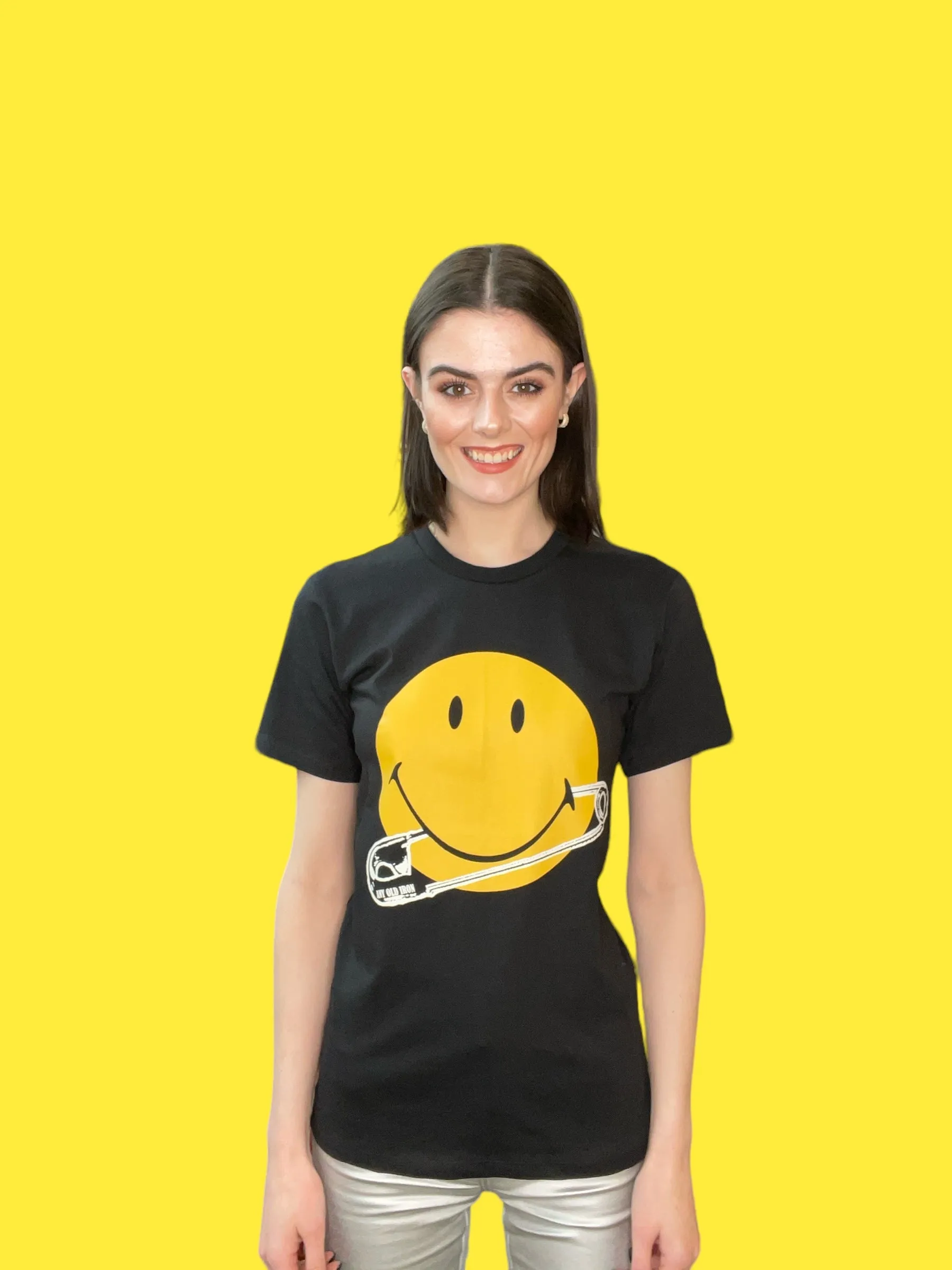 Any Old Iron x Smiley Durchstochenes T-Shirt