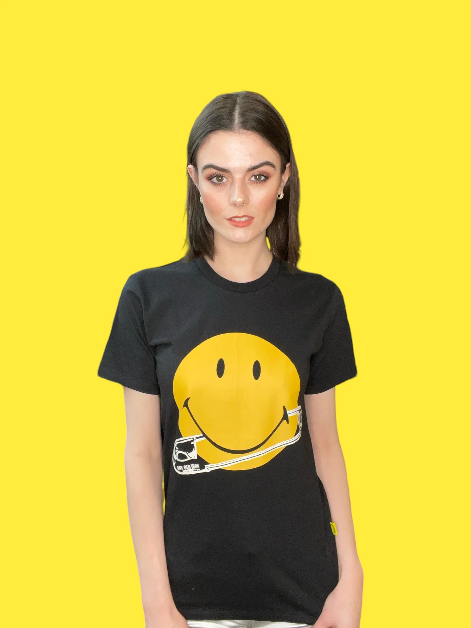 Any Old Iron x Smiley Durchstochenes T-Shirt