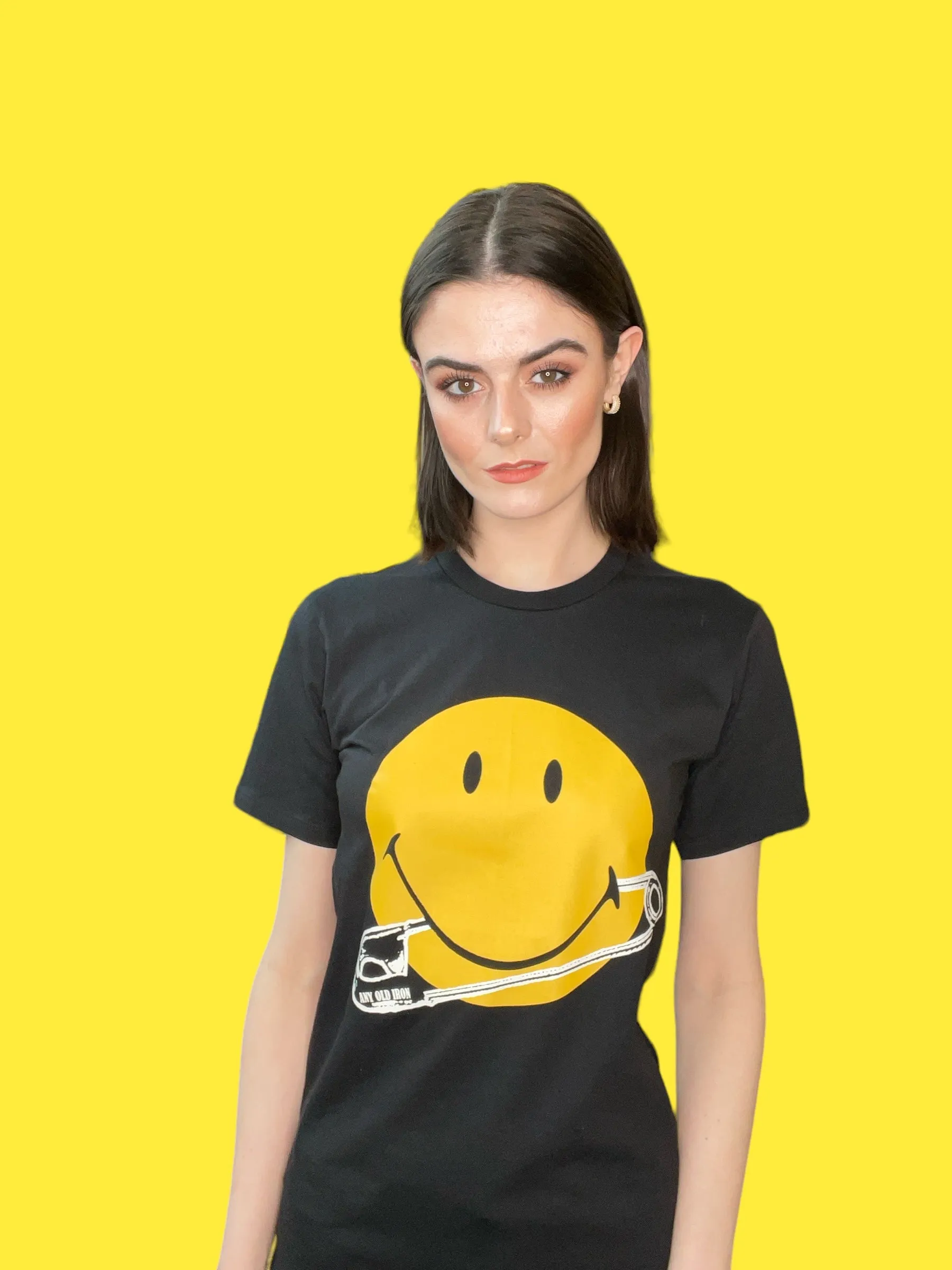Any Old Iron x Smiley Durchstochenes T-Shirt