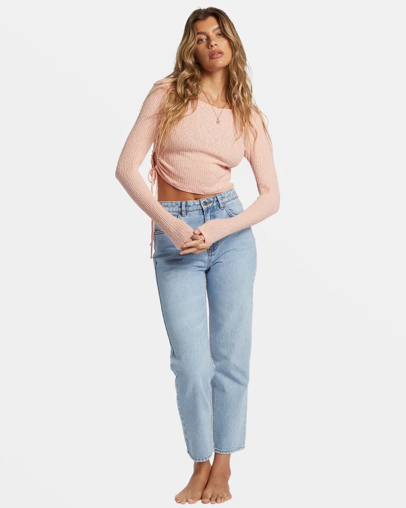 Billabong Its A Vibe Langarm-Shirt - Staubiger Pfirsich