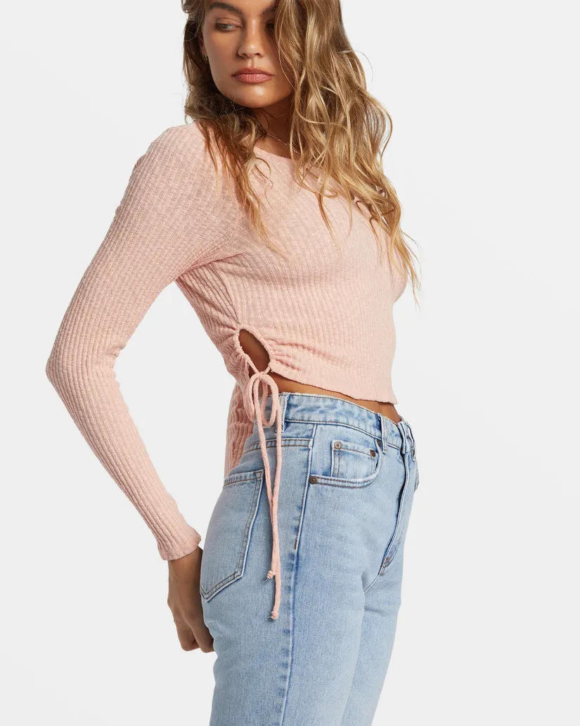 Billabong Its A Vibe Langarm-Shirt - Staubiger Pfirsich