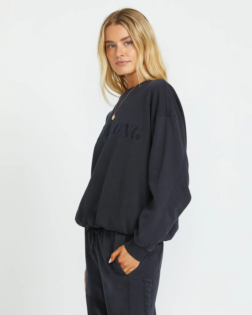 Billabong So Typisches Kendal Crew Sweatshirt-Schwarz Kiesel