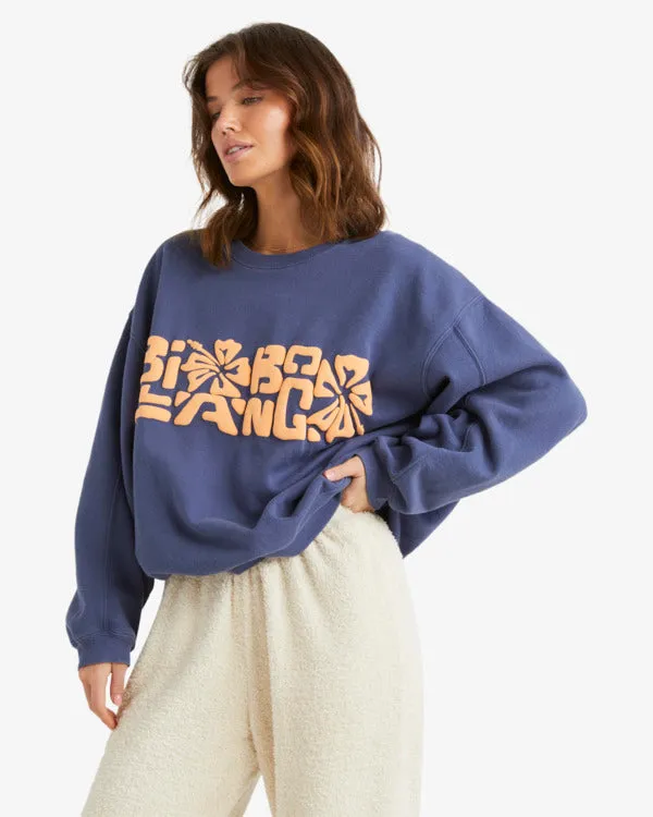 Billabong Tiki Vibes Kendall Crew Sweatshirt - Blau Surf