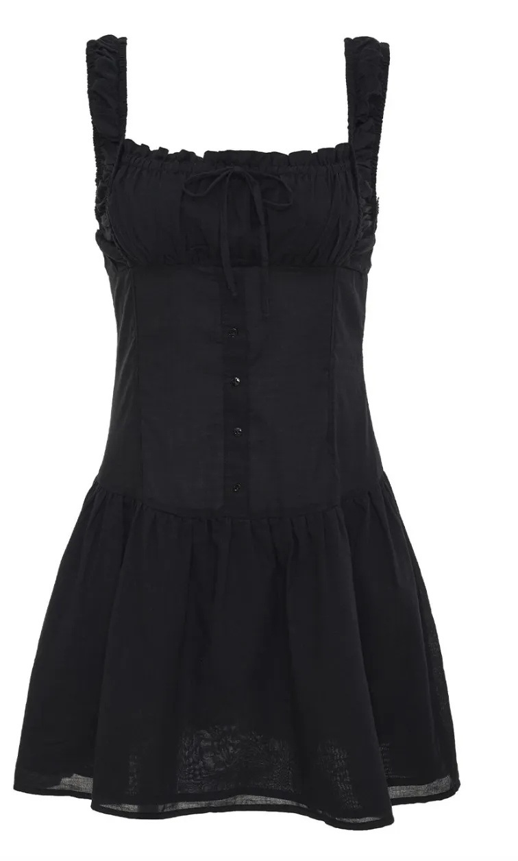 Blaues oder schwarzes Christa-Minikleid von Frankie's Bikinis