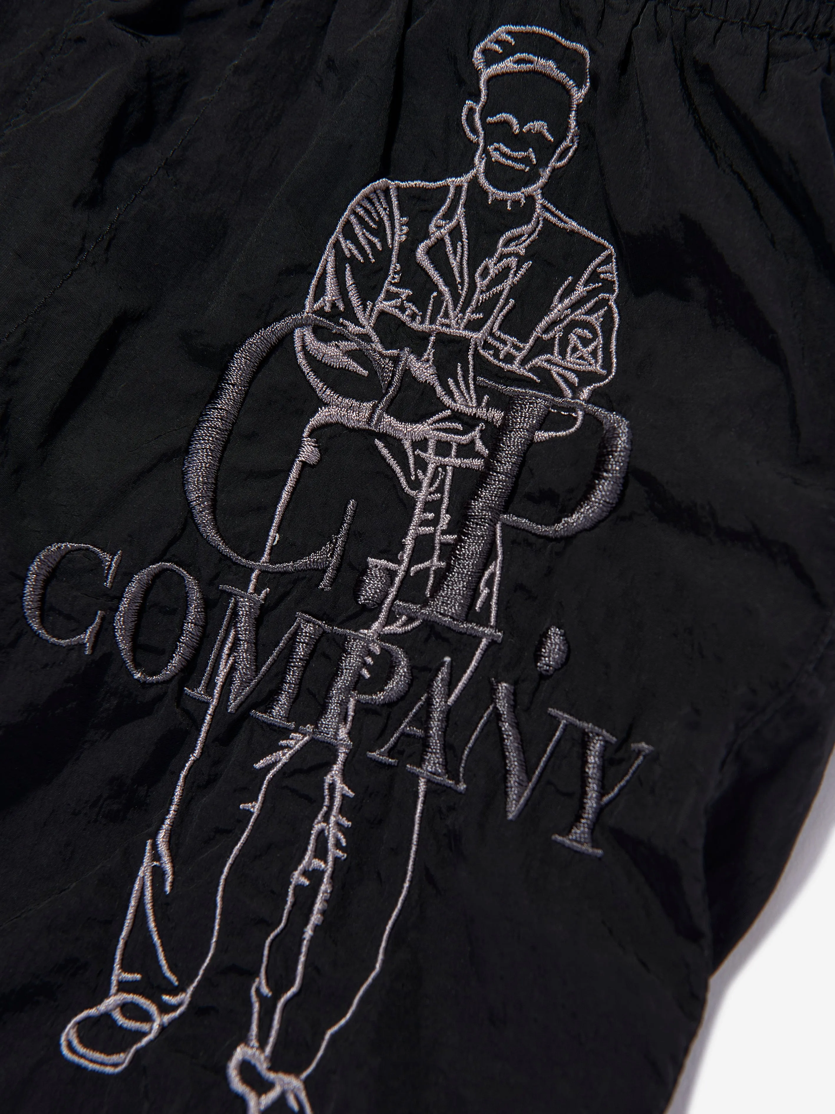 Jungen Logo Badeshorts in Schwarz
