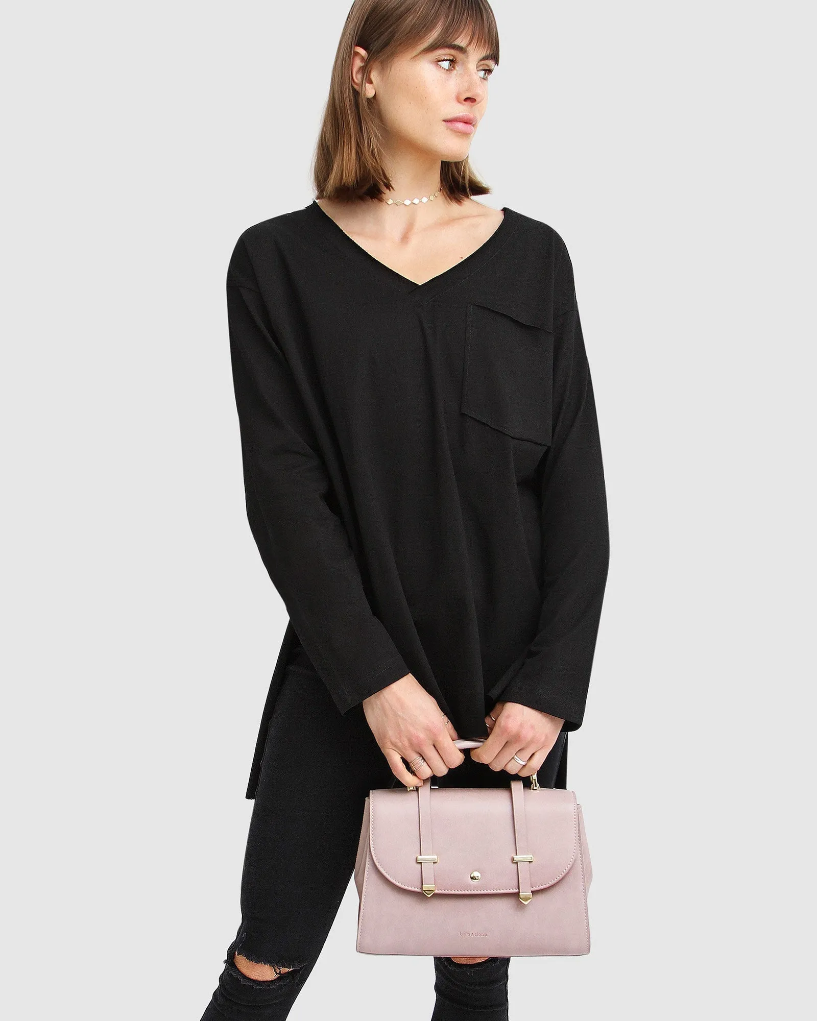 Brave Soul Langarm T-Shirt - Schwarz