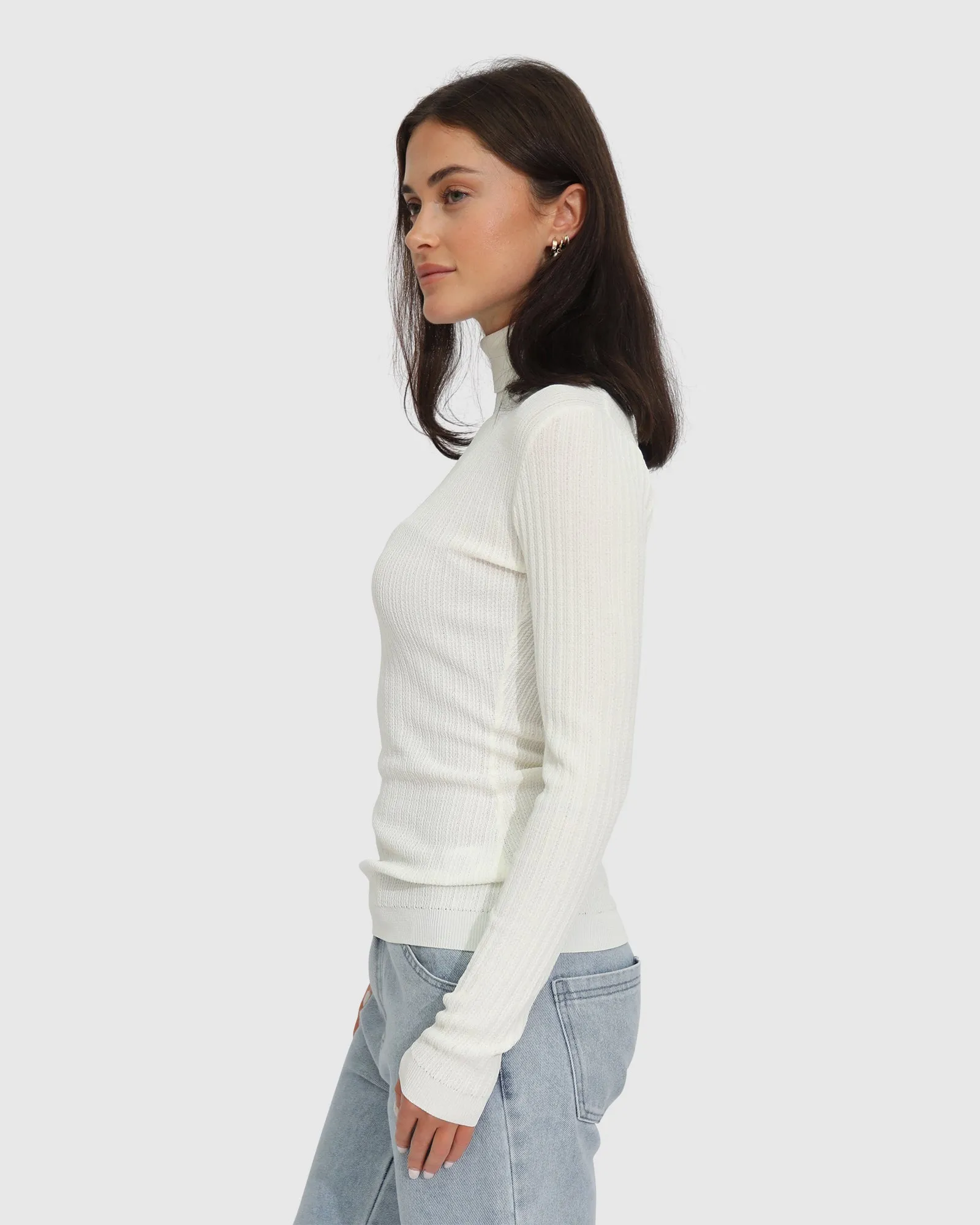 Brooklyn Rollkragenpullover - Elfenbein