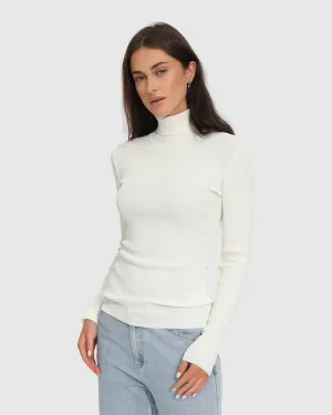 Brooklyn Rollkragenpullover - Elfenbein