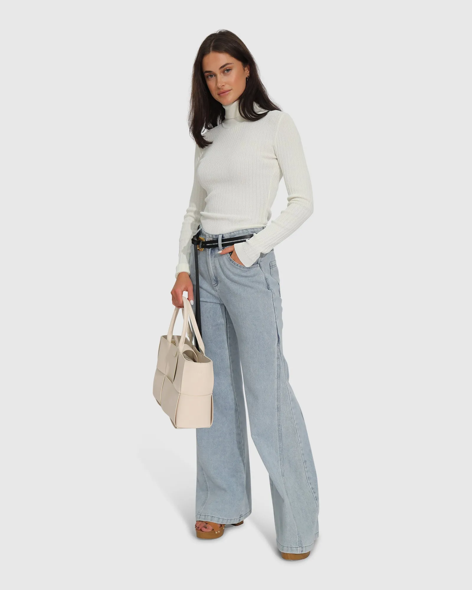 Brooklyn Rollkragenpullover - Elfenbein
