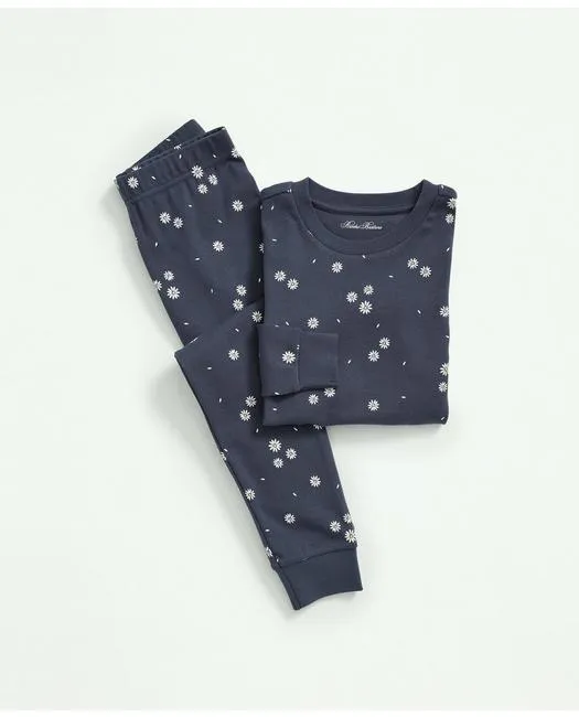 Brooks Brothers Kinder Baumwoll-Pyjama-Set mit Druck Marineblau Brooks Brothers