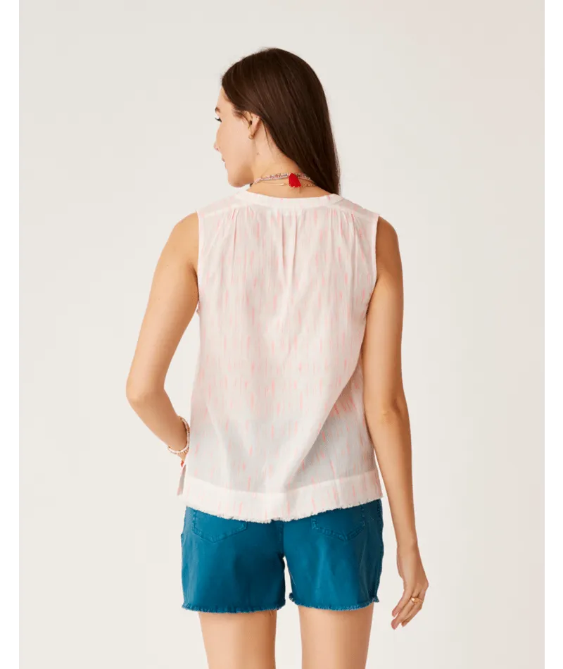 Carve Designs Dylan Tanktop - Elektrisches Korallen-Ikat