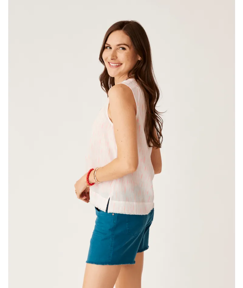 Carve Designs Dylan Tanktop - Elektrisches Korallen-Ikat