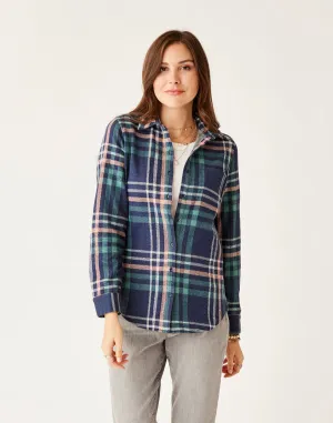 Carve Designs Fairbanks Supersoft Langarmhemd - Marineblau Multiplaid