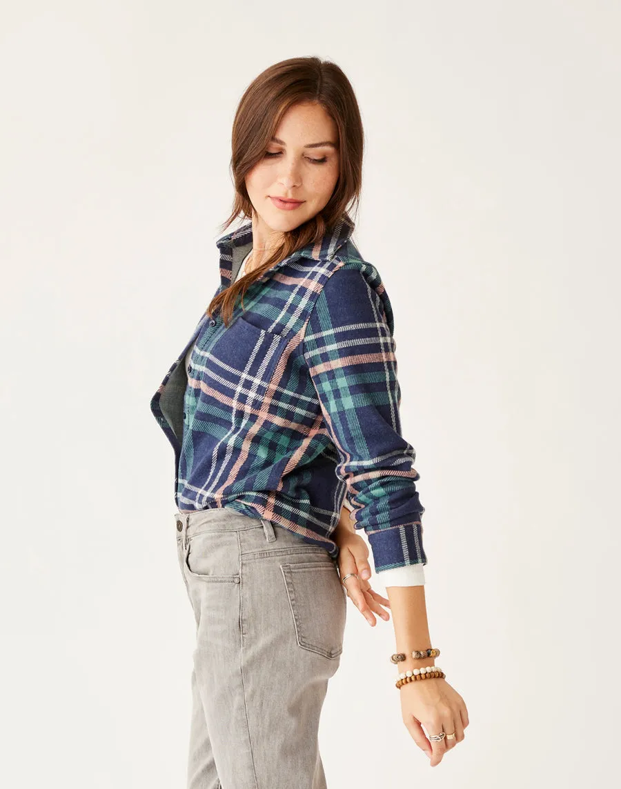 Carve Designs Fairbanks Supersoft Langarmhemd - Marineblau Multiplaid