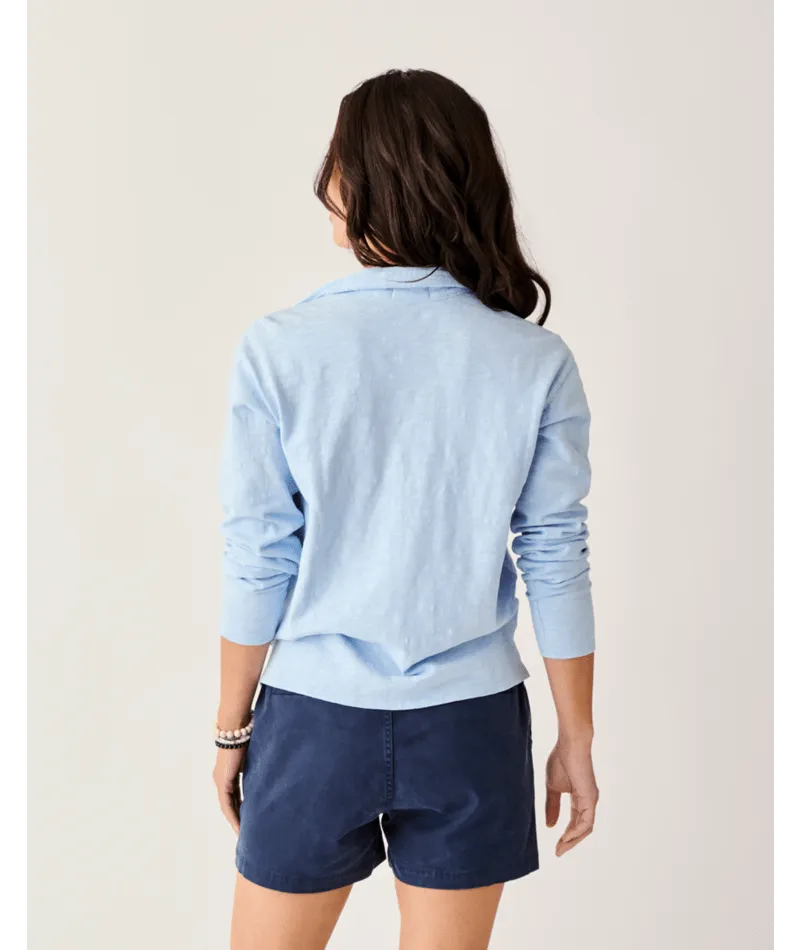 Carve Designs Mara Slub Polo Langarm-Shirt - La Paz