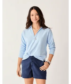 Carve Designs Mara Slub Polo Langarm-Shirt - La Paz