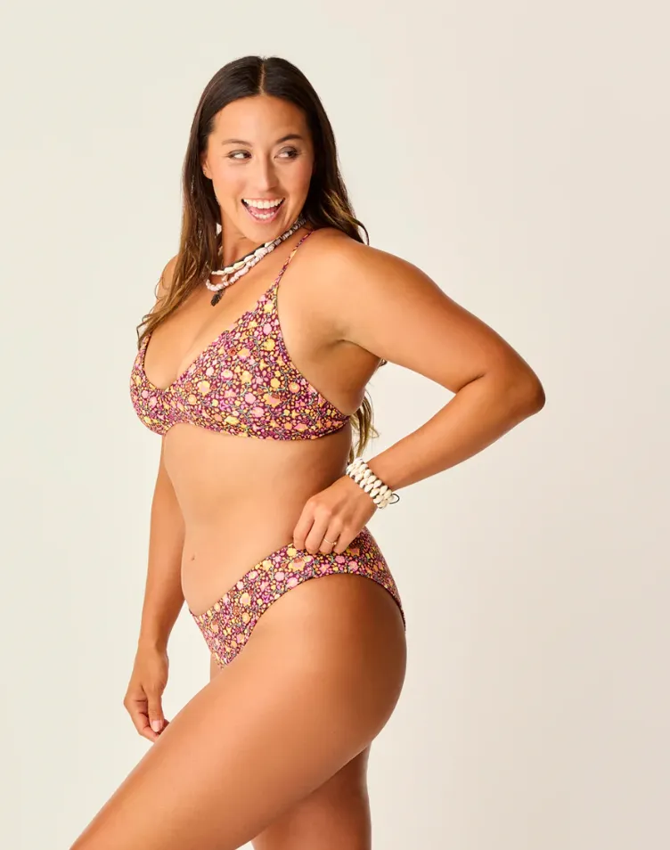 CARVE DESIGNS Sanitas umkehrbare Bikini-Unterhose - Garten/Nirvana
