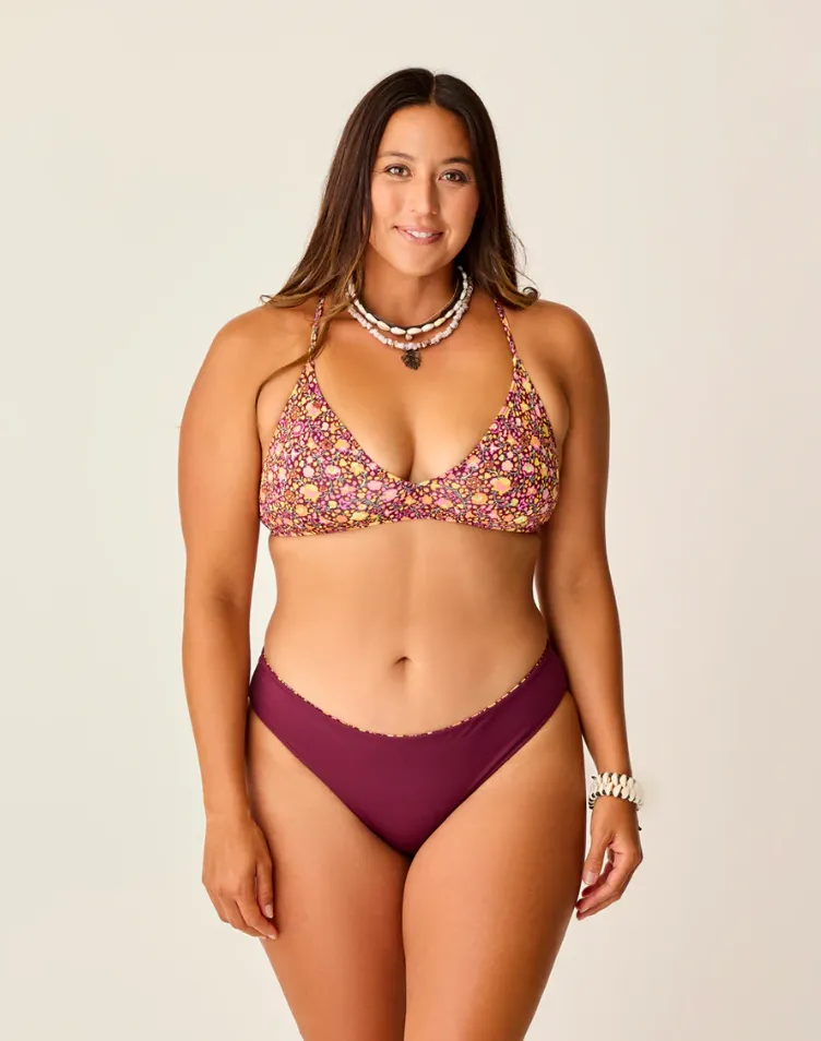 CARVE DESIGNS Sanitas umkehrbare Bikini-Unterhose - Garten/Nirvana
