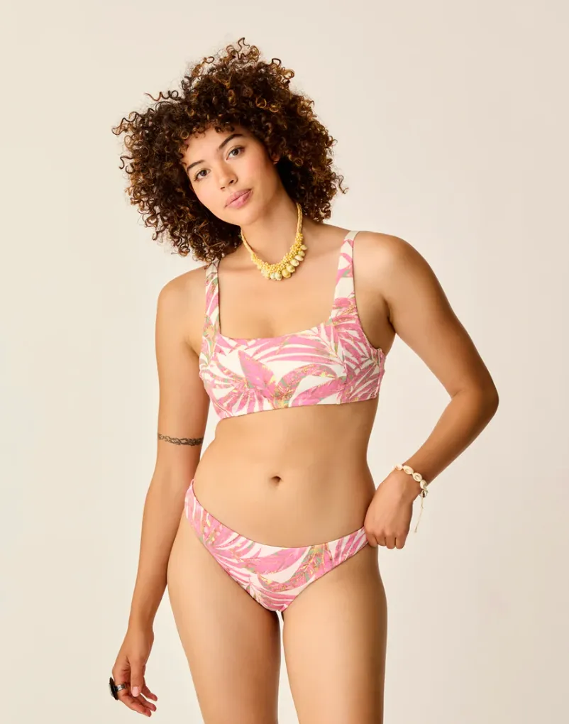 CARVE DESIGNS Sanitas umkehrbarer Bikini-Boden - Pink Oasis/Knallrosa