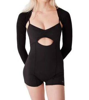 Clara Elastane Bodysuit in Schwarz
