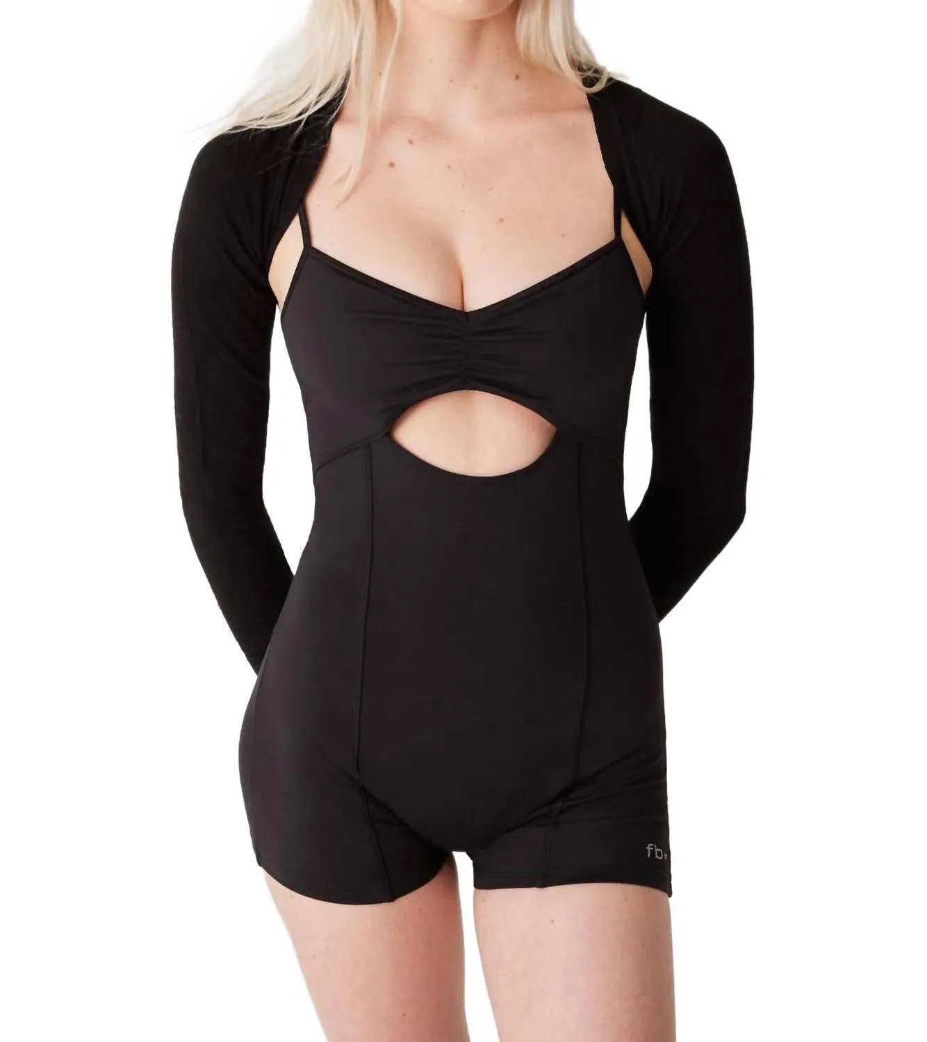 Clara Elastane Bodysuit in Schwarz