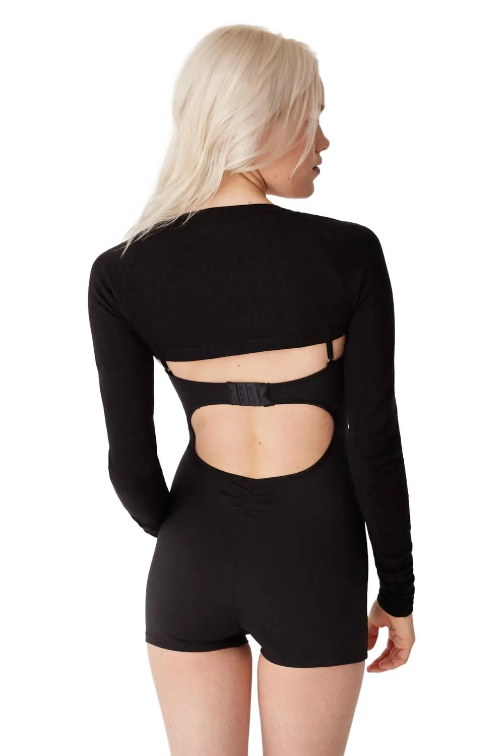 Clara Elastane Bodysuit in Schwarz