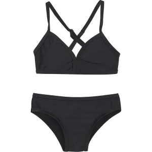 Farbiges Kinder-Bikini Schwarz Farbiges Kinder