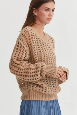 Kühleres Wetter offener Strickpullover
