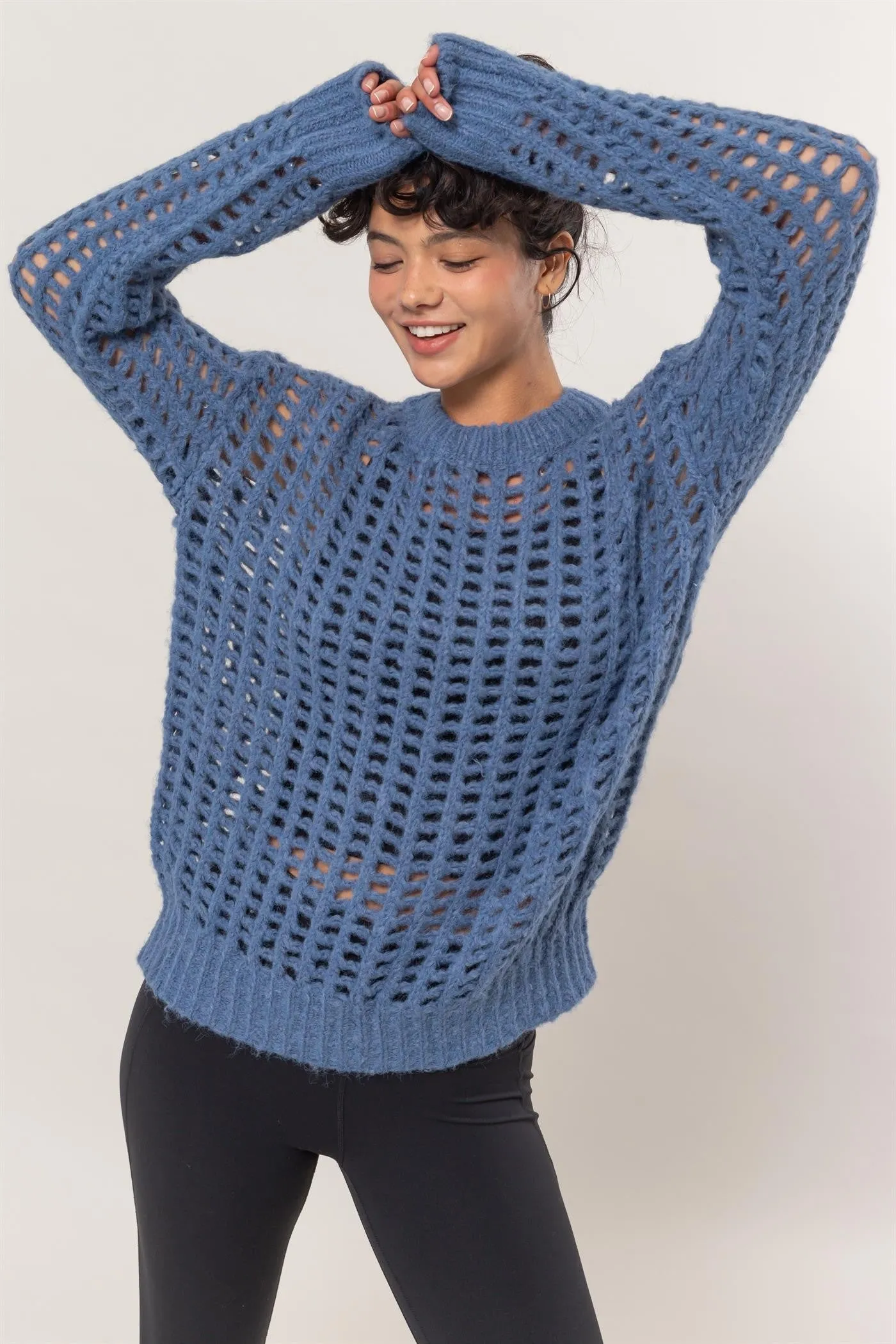 Kühleres Wetter offener Strickpullover