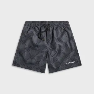 Daily Paper Gepunktete Monogramm Badeshorts - Schwarz Daily Paper Kleidung