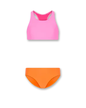 dara Bikini zweifarbig 000510 - neonrosa Ao76 Kleidung Jungen Mädchen
