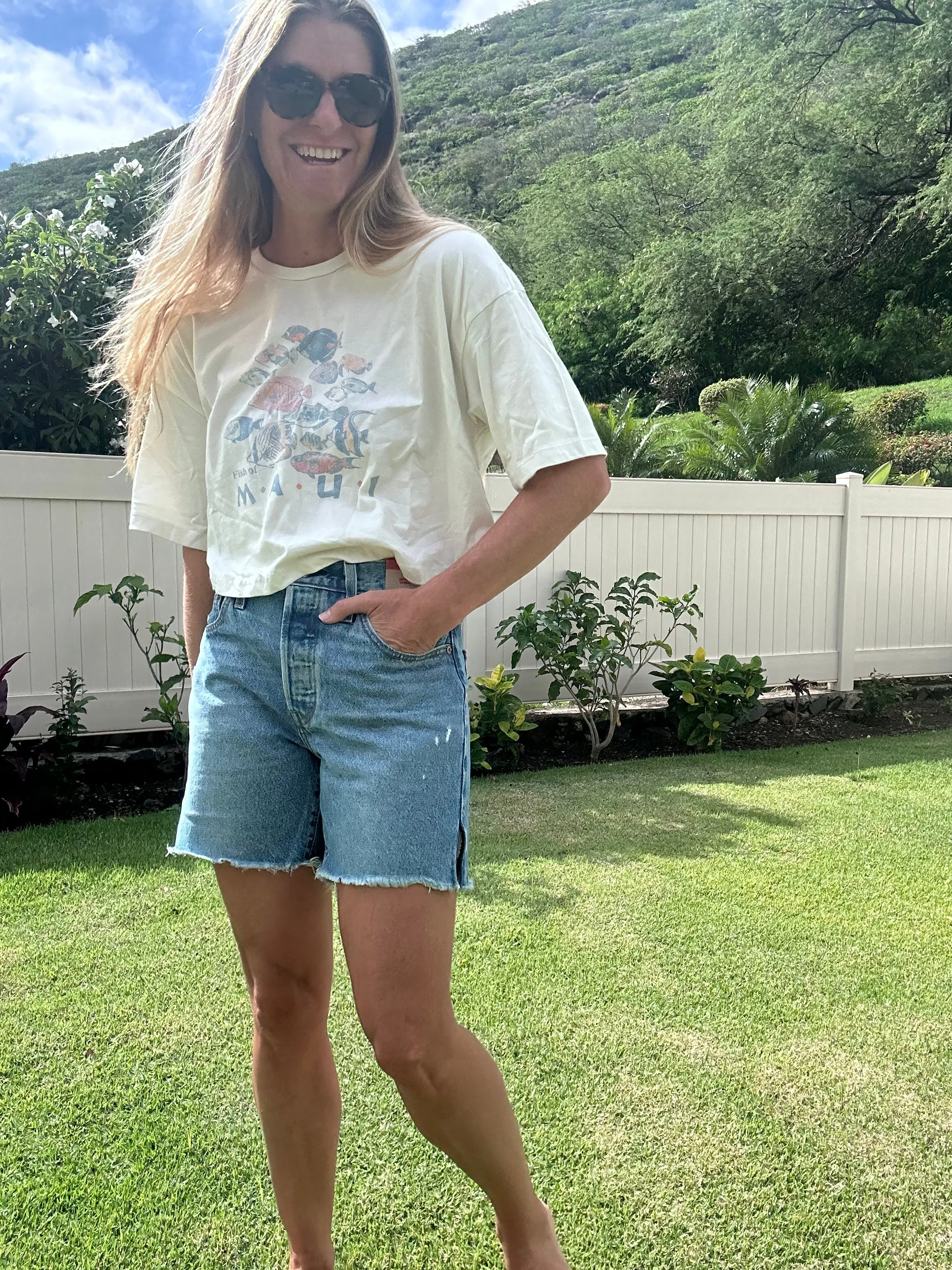 Fish of Maui Cropped T-Shirt