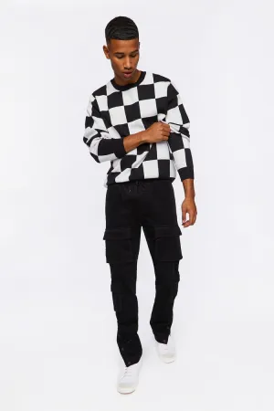 Forever 21 Herren Cordhosen mit Knopf-Saum in schlanker Passform Schwarz Forever 21