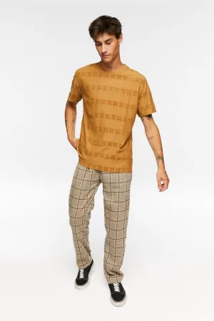Forever 21 Herren Karo Bundfaltenhose Braun/Mehrfarbig Forever 21