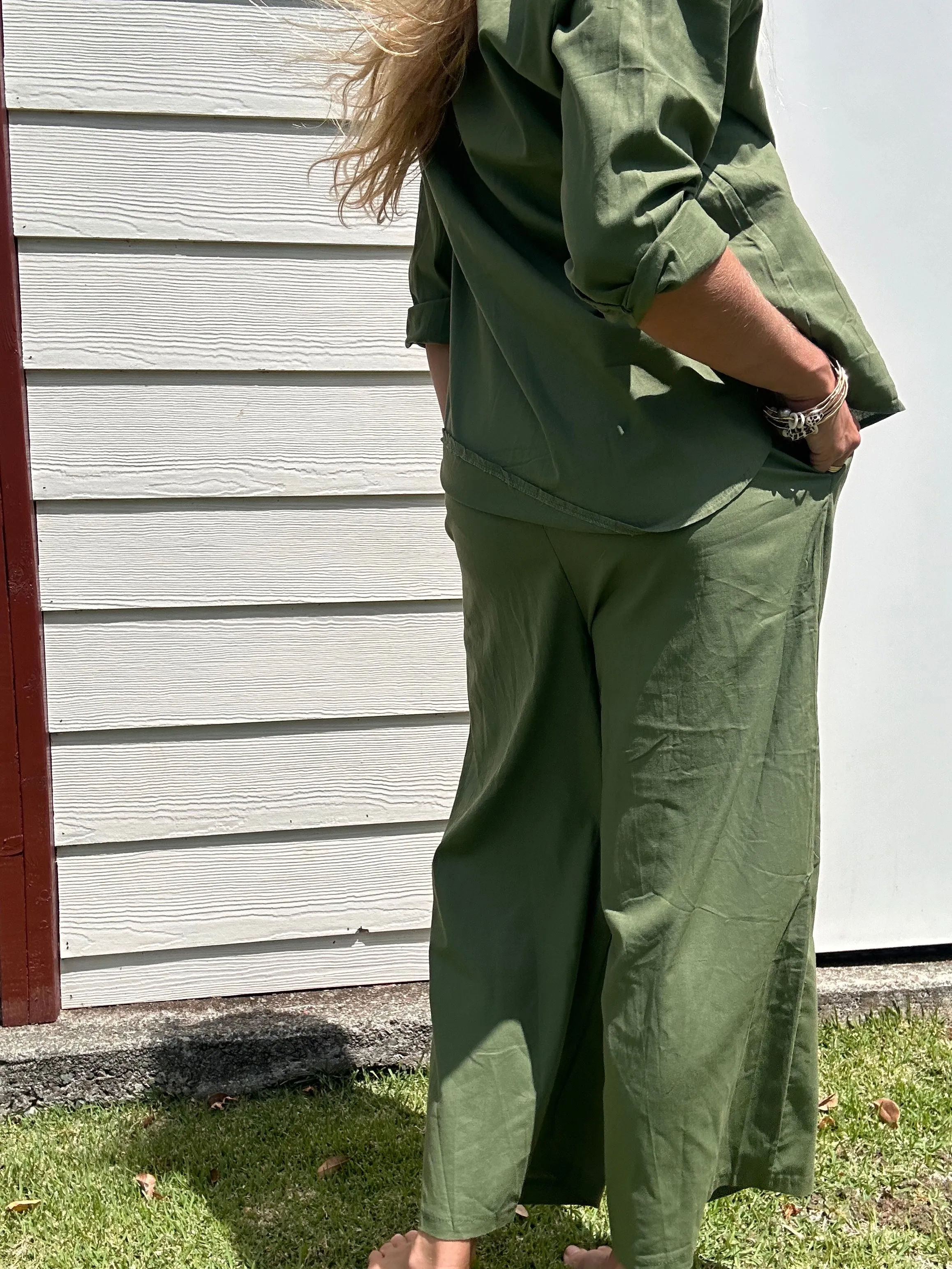 Frei wie ein Vogel Leinenhose