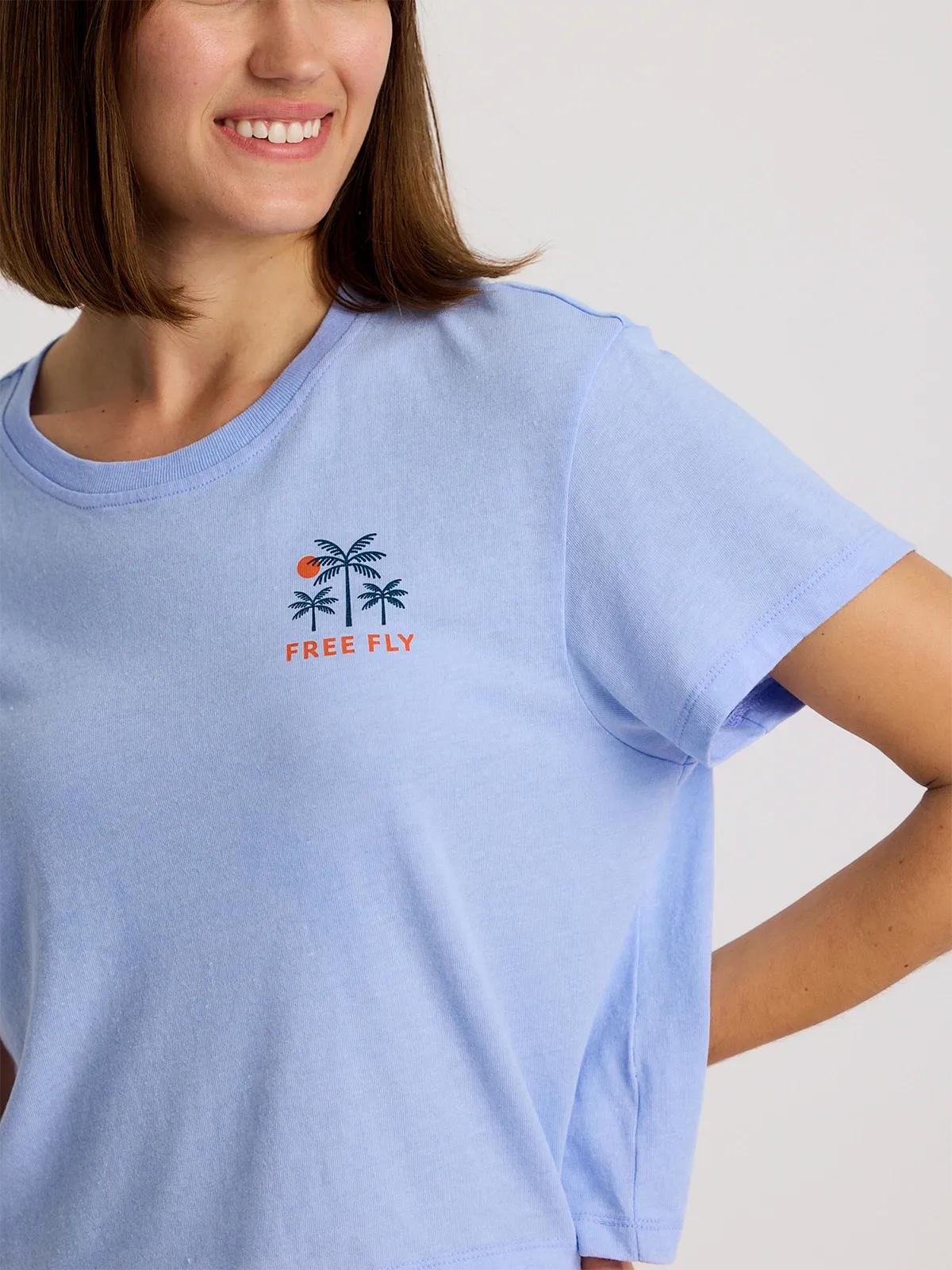 Free Fly Damen Strand T-Shirt - Lavendel Meliert