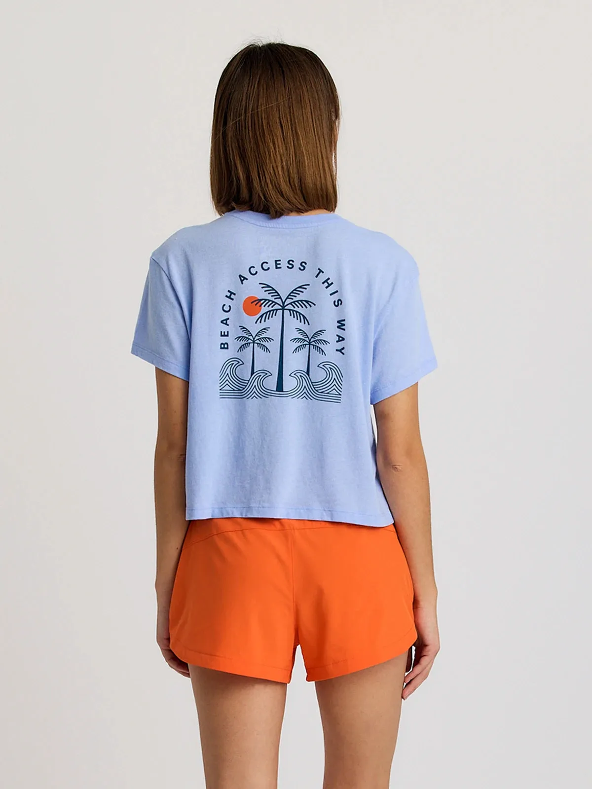 Free Fly Damen Strand T-Shirt - Lavendel Meliert