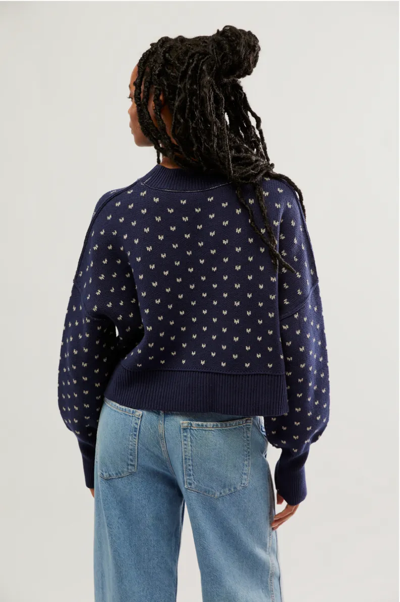 FREE PEOPLE Muster Easy Street Crop-Pullover
