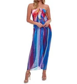 Langes Pareo-Cover-Up im Stil des italienischen Sommers