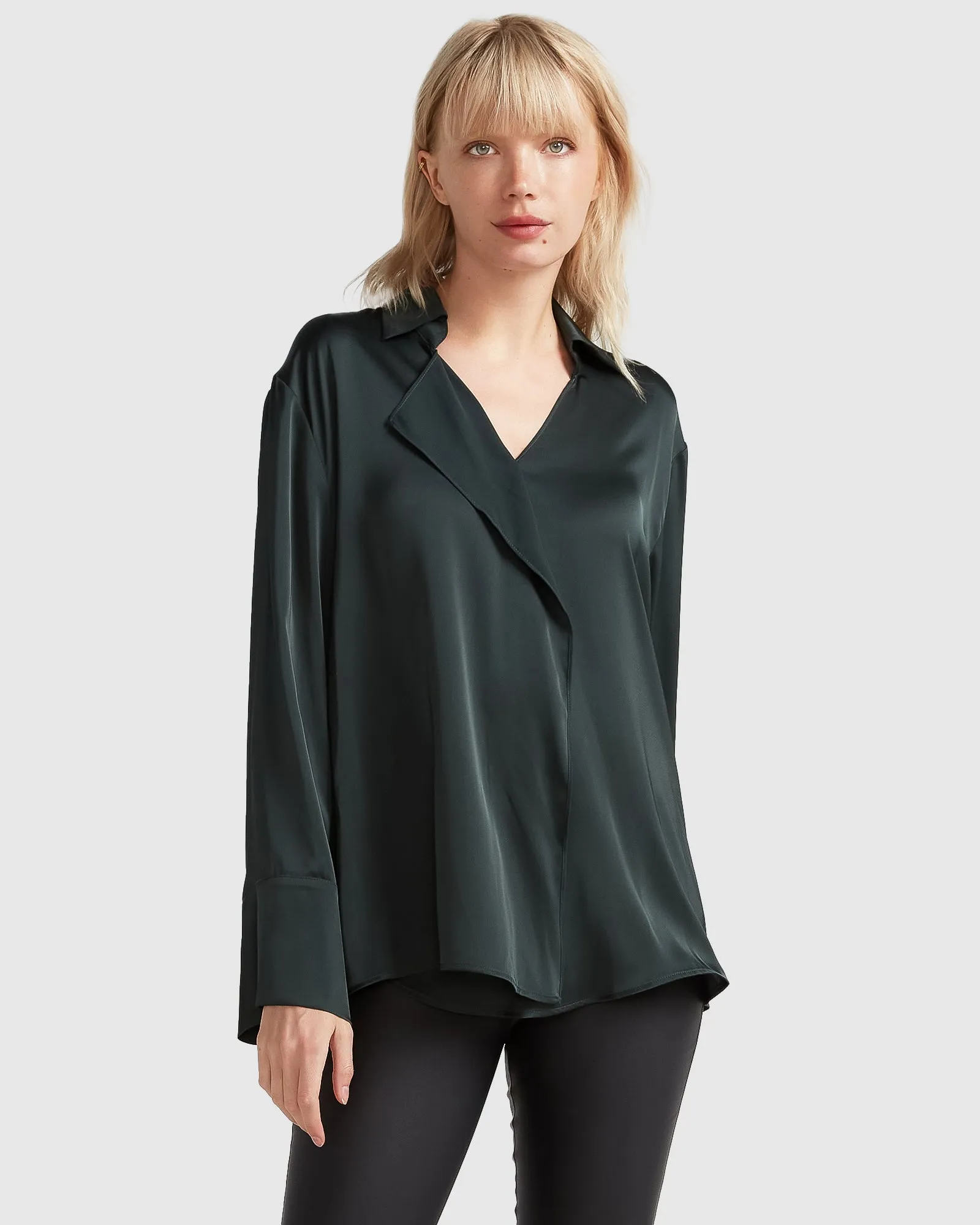 Gemini Wasserfall-Shirt - Dunkelgrün
