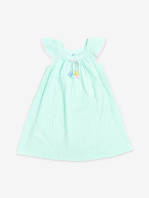 Mädchen Baumwoll-Sommerkleid in Grün