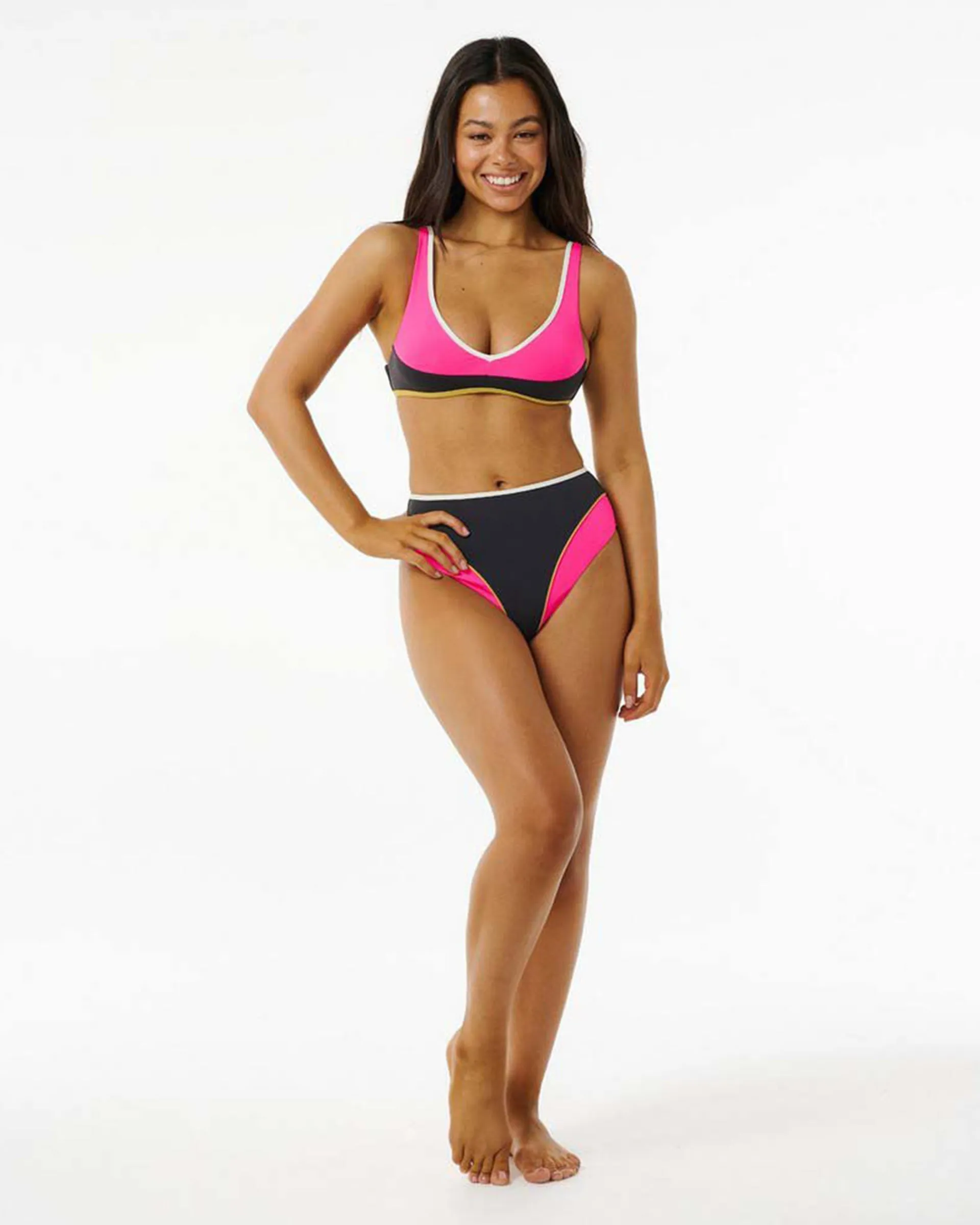 Hibiscus Heat Splice Crop Bikini-Oberteil (Vergangene Saison)
