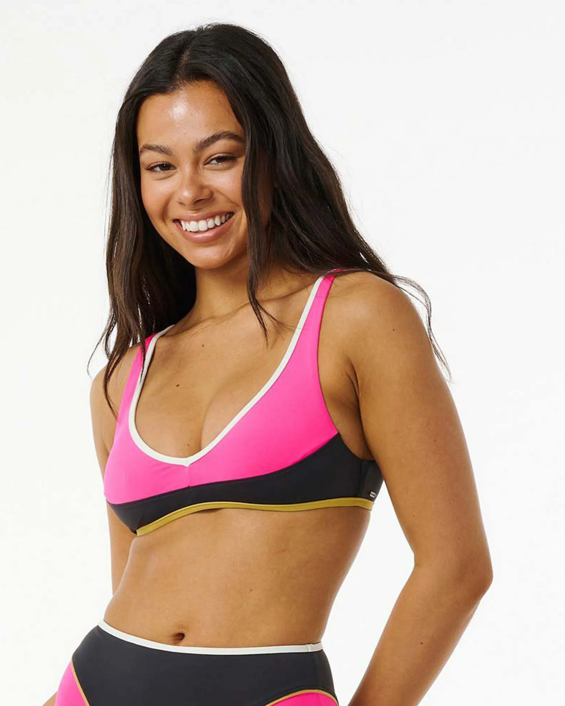 Hibiscus Heat Splice Crop Bikini-Oberteil (Vergangene Saison)