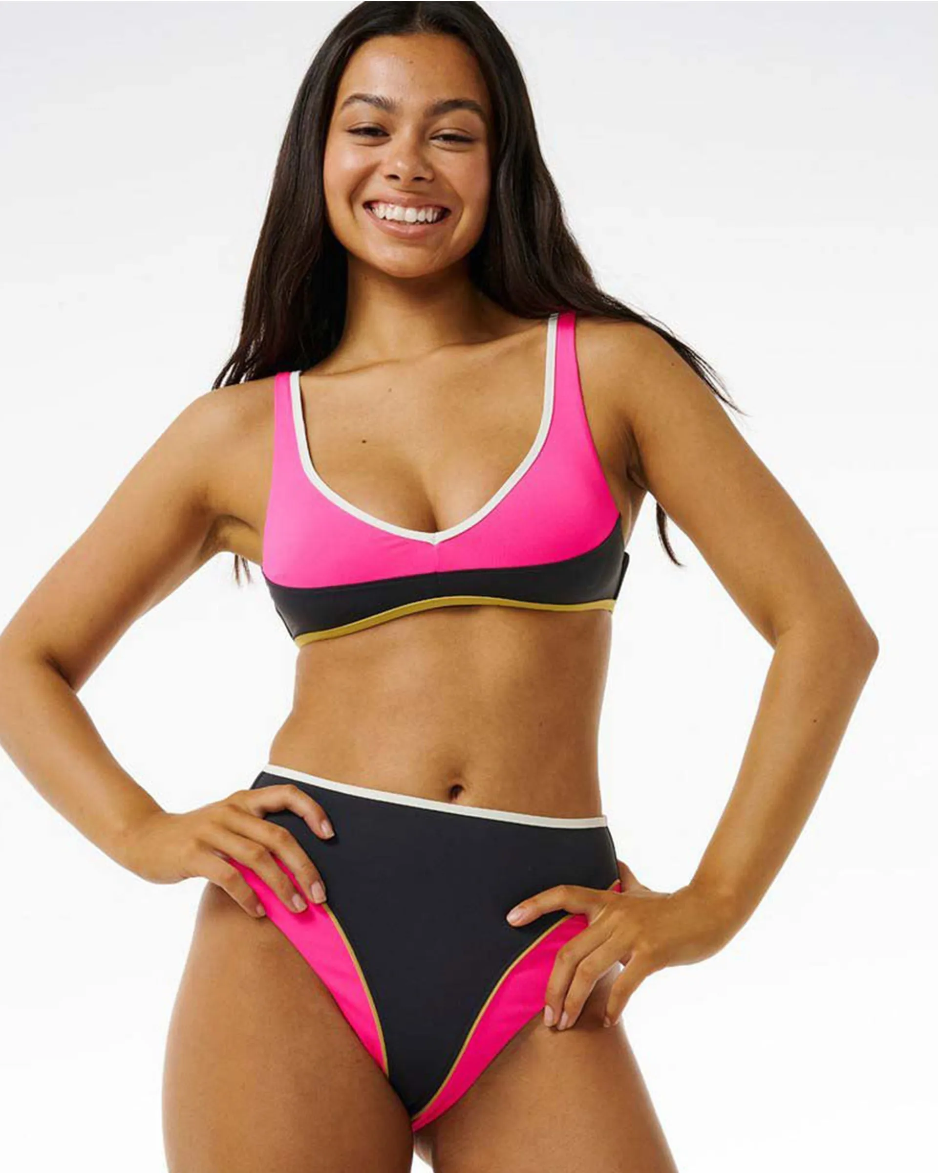 Hibiscus Heat Splice Crop Bikini-Oberteil (Vergangene Saison)